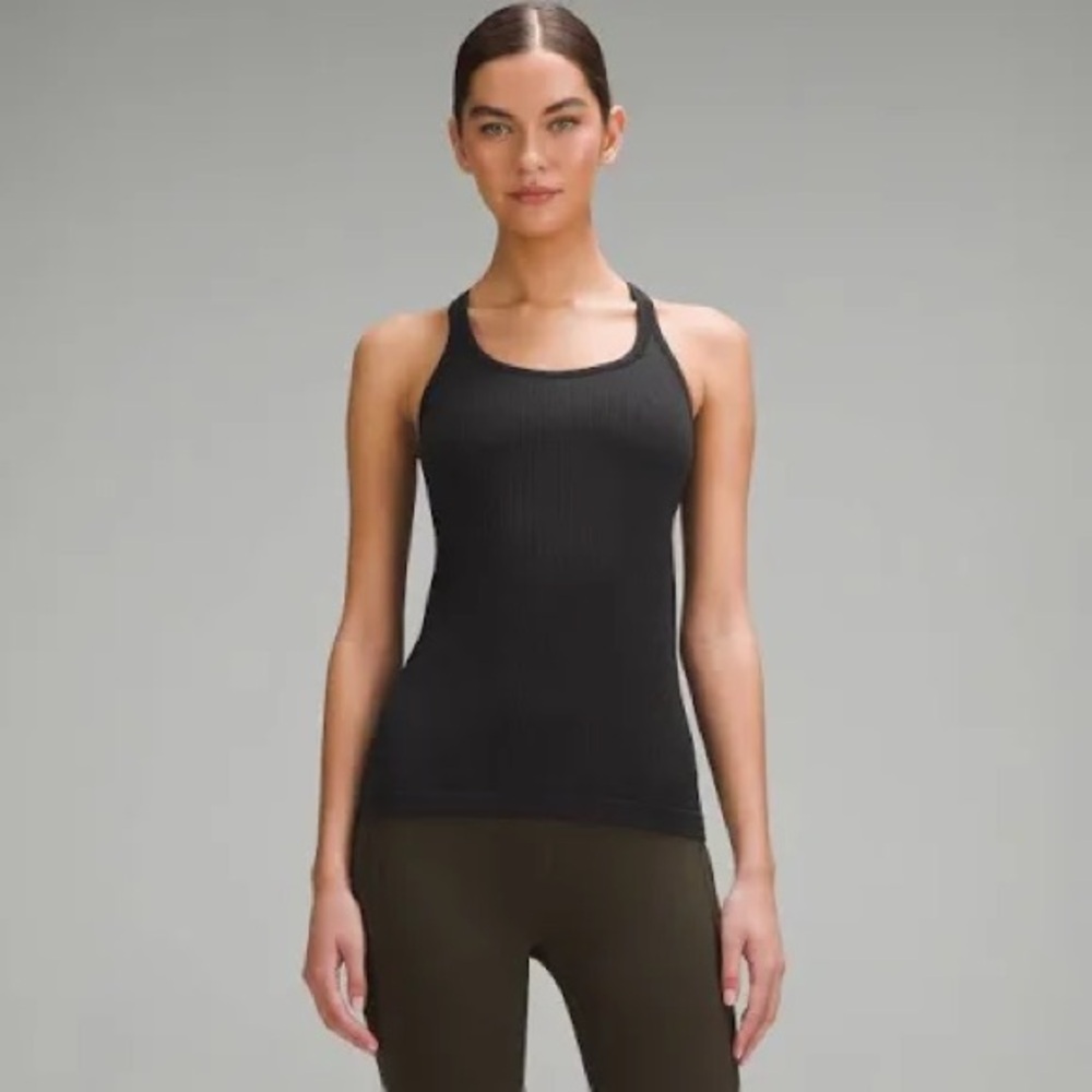 lululemonn ebb to street tank size 4 black
